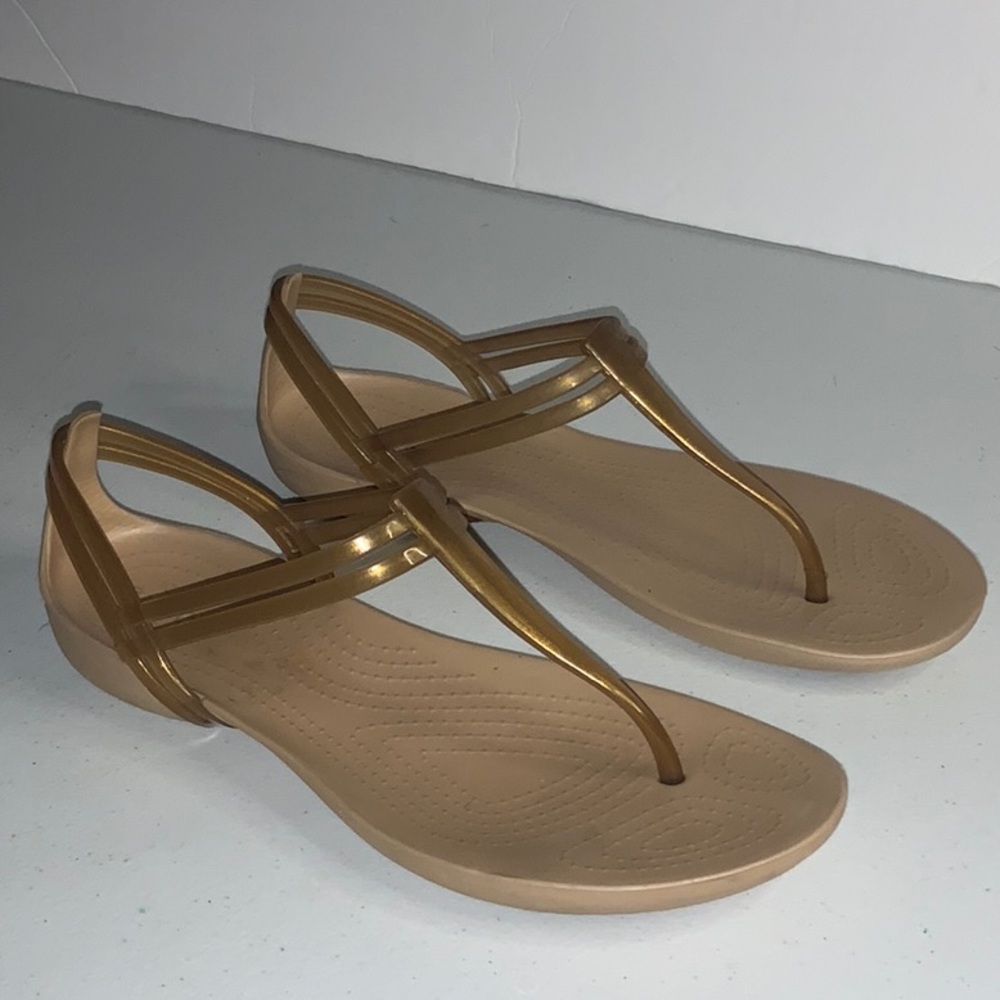 CROCS TAN SANDALS Sz W8